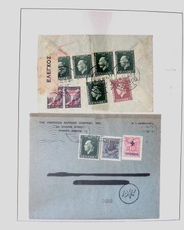 1918-1964 Collection of covers with "CONTROLE DES CHANGE"