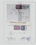 1918-1964 Collection of covers with "CONTROLE DES CHANGE"