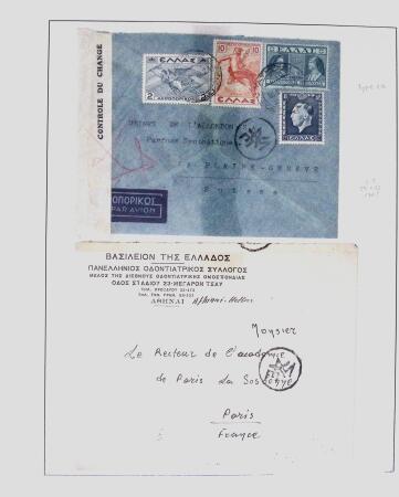 1918-1964 Collection of covers with "CONTROLE DES CHANGE"