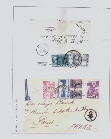 1918-1964 Collection of covers with "CONTROLE DES CHANGE"