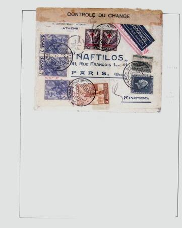 1918-1964 Collection of covers with "CONTROLE DES CHANGE"