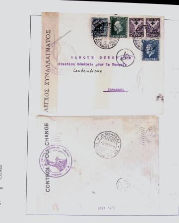 1918-1964 Collection of covers with "CONTROLE DES CHANGE"