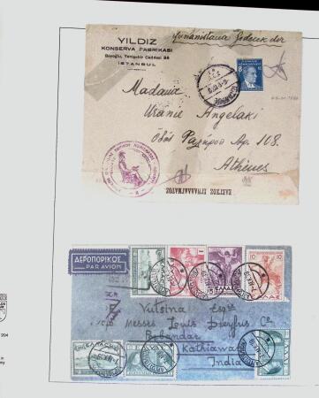 1918-1964 Collection of covers with "CONTROLE DES CHANGE"