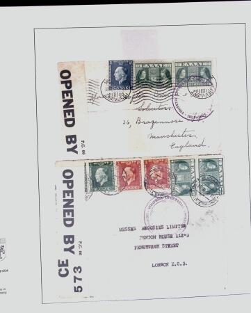 1918-1964 Collection of covers with "CONTROLE DES CHANGE"