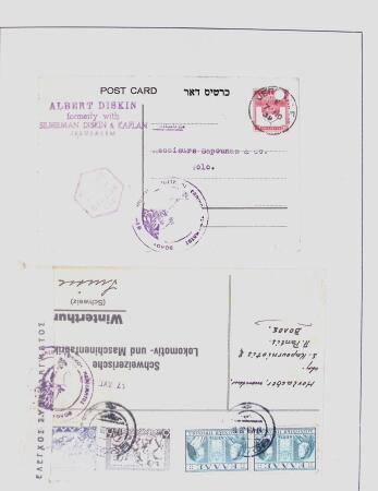 1918-1964 Collection of covers with "CONTROLE DES CHANGE"