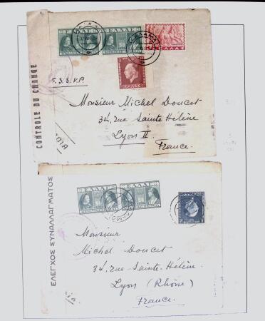1918-1964 Collection of covers with "CONTROLE DES CHANGE"