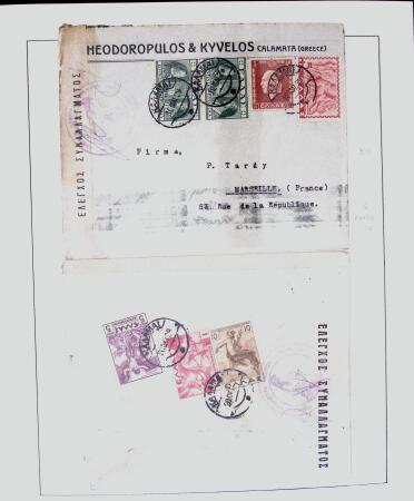1918-1964 Collection of covers with "CONTROLE DES CHANGE"