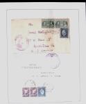 1918-1964 Collection of covers with "CONTROLE DES CHANGE"