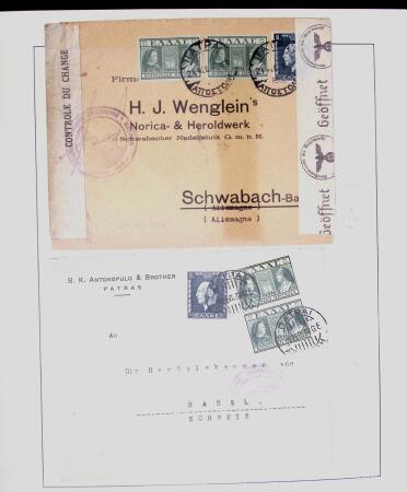 1918-1964 Collection of covers with "CONTROLE DES CHANGE"