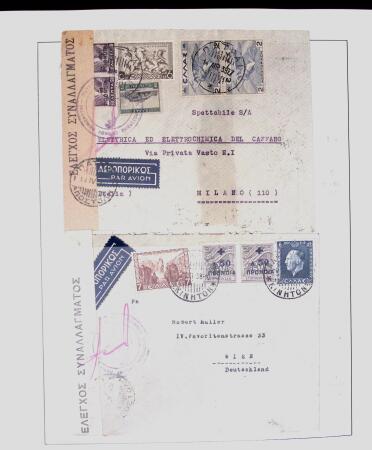 1918-1964 Collection of covers with "CONTROLE DES CHANGE"