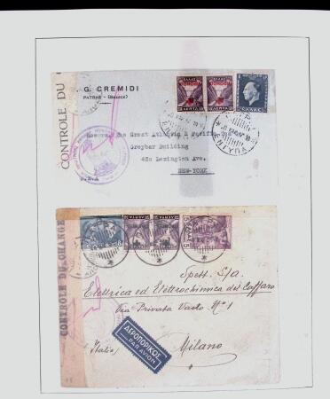 1918-1964 Collection of covers with "CONTROLE DES CHANGE"