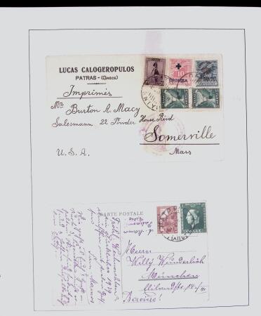 1918-1964 Collection of covers with "CONTROLE DES CHANGE"