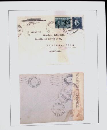 1918-1964 Collection of covers with "CONTROLE DES CHANGE"
