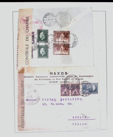 1918-1964 Collection of covers with "CONTROLE DES CHANGE"