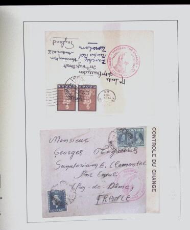 1918-1964 Collection of covers with "CONTROLE DES CHANGE"