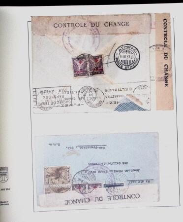1918-1964 Collection of covers with "CONTROLE DES CHANGE"