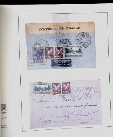 1918-1964 Collection of covers with "CONTROLE DES CHANGE"
