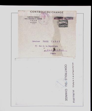 1918-1964 Collection of covers with "CONTROLE DES CHANGE"