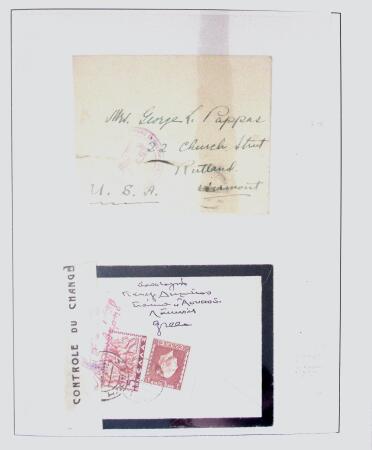 1918-1964 Collection of covers with "CONTROLE DES CHANGE"