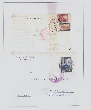 1918-1964 Collection of covers with "CONTROLE DES CHANGE"
