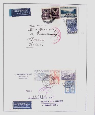 1918-1964 Collection of covers with "CONTROLE DES CHANGE"