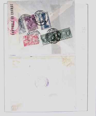 1918-1964 Collection of covers with "CONTROLE DES CHANGE"