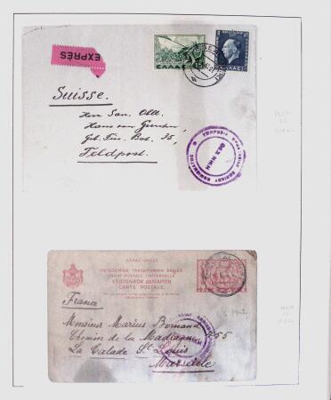 1918-1964 Collection of covers with "CONTROLE DES CHANGE"