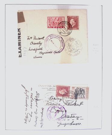 1918-1964 Collection of covers with "CONTROLE DES CHANGE"