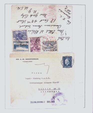 1918-1964 Collection of covers with "CONTROLE DES CHANGE"