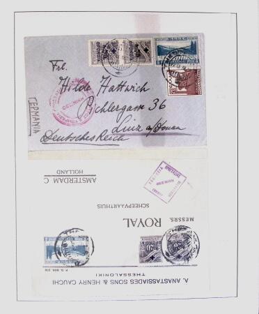 1918-1964 Collection of covers with "CONTROLE DES CHANGE"