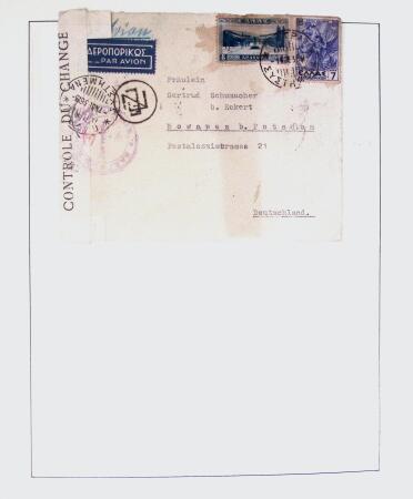 1918-1964 Collection of covers with "CONTROLE DES CHANGE"