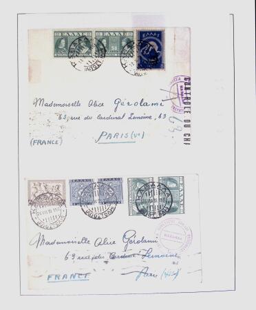 1918-1964 Collection of covers with "CONTROLE DES CHANGE"