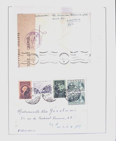 1918-1964 Collection of covers with "CONTROLE DES CHANGE"