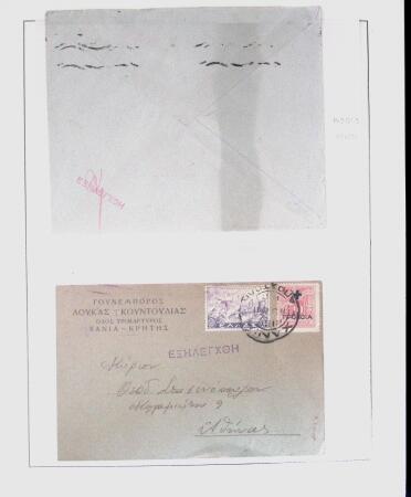 1918-1964 Collection of covers with "CONTROLE DES CHANGE"