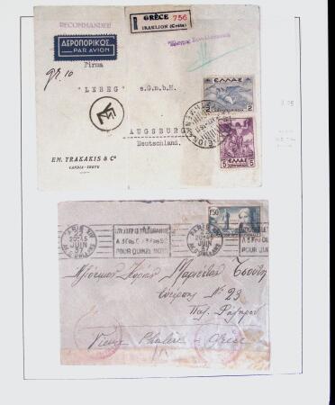 1918-1964 Collection of covers with "CONTROLE DES CHANGE"