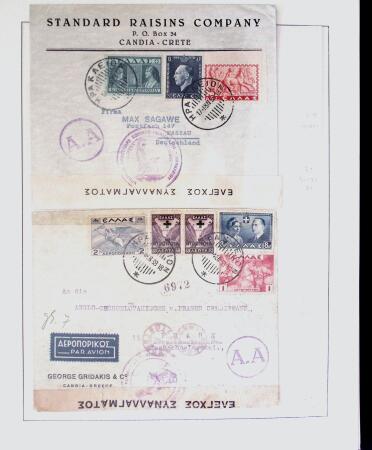 1918-1964 Collection of covers with "CONTROLE DES CHANGE"