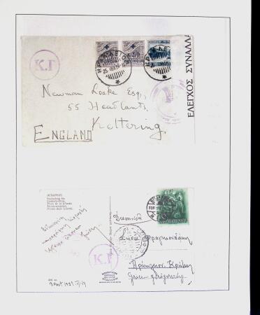 1918-1964 Collection of covers with "CONTROLE DES CHANGE"
