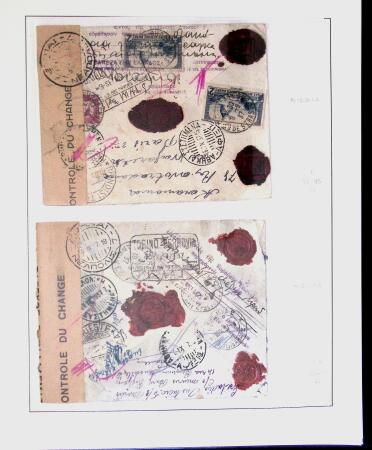 1918-1964 Collection of covers with "CONTROLE DES CHANGE"