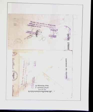 1918-1964 Collection of covers with "CONTROLE DES CHANGE"