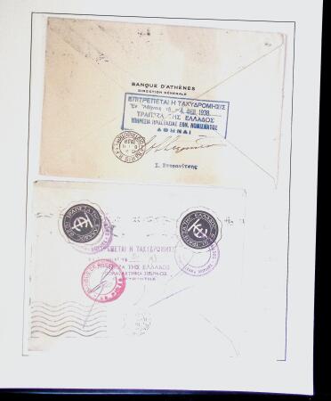 1918-1964 Collection of covers with "CONTROLE DES CHANGE"