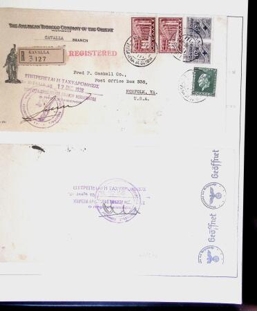 1918-1964 Collection of covers with "CONTROLE DES CHANGE"