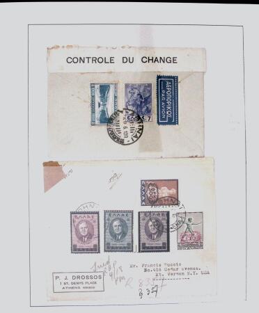 1918-1964 Collection of covers with "CONTROLE DES CHANGE"