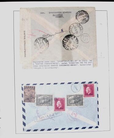 1918-1964 Collection of covers with "CONTROLE DES CHANGE"