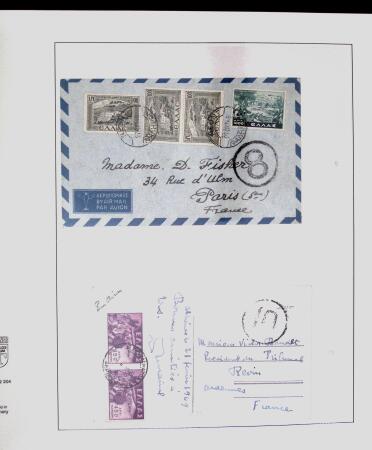 1918-1964 Collection of covers with "CONTROLE DES CHANGE"