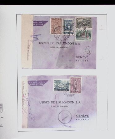 1918-1964 Collection of covers with "CONTROLE DES CHANGE"