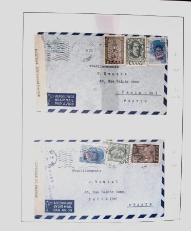 1918-1964 Collection of covers with "CONTROLE DES CHANGE"