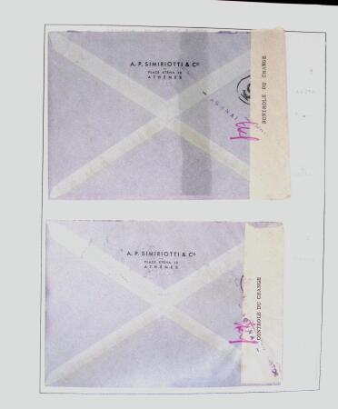 1918-1964 Collection of covers with "CONTROLE DES CHANGE"