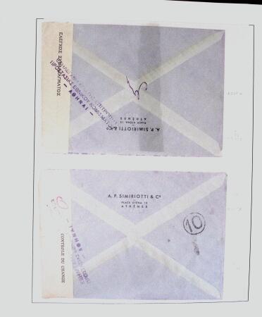 1918-1964 Collection of covers with "CONTROLE DES CHANGE"