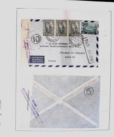1918-1964 Collection of covers with "CONTROLE DES CHANGE"