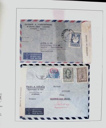 1918-1964 Collection of covers with "CONTROLE DES CHANGE"